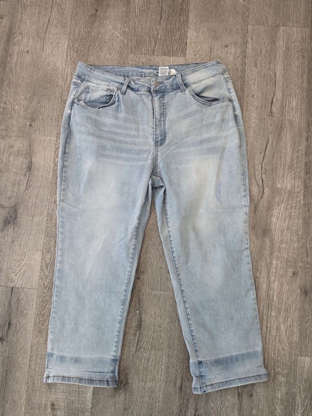 Time And Tru Womens Light Wash High Rise Straight Jeans Size 18